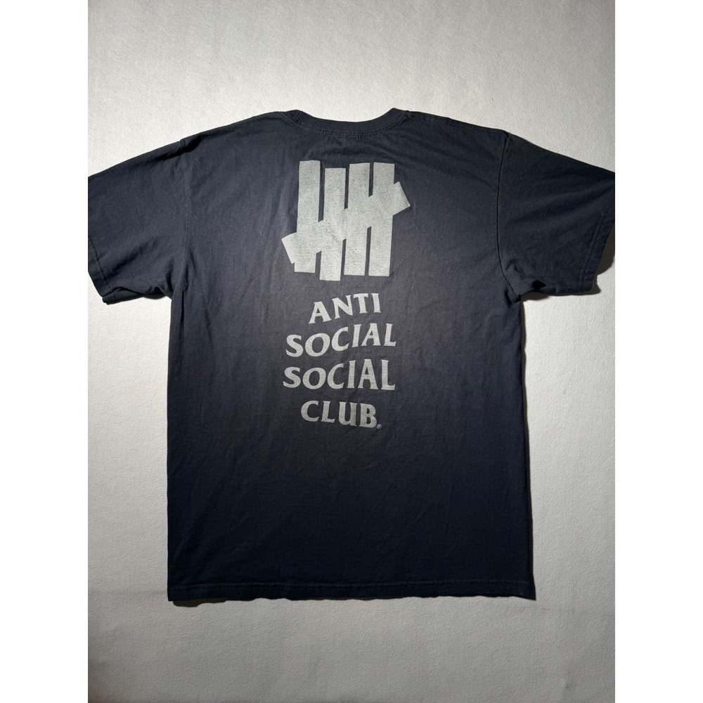 Anti Social Social Club x Undefeated T-Shirt Mens L Black Graphic Logo Tee